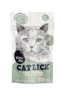 KITTY JOY лакомство для кошек, крем-пюре с тунцом и курицей