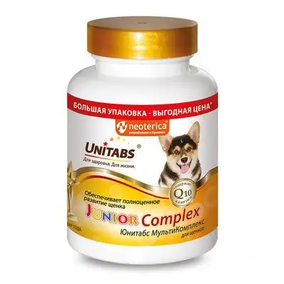 Купить unitabs junior complex мультивитаминный комплекс для щенков
