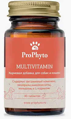 ProPhyto Multivitamin мультикомпонентная кормовая добавка для собак и кошек