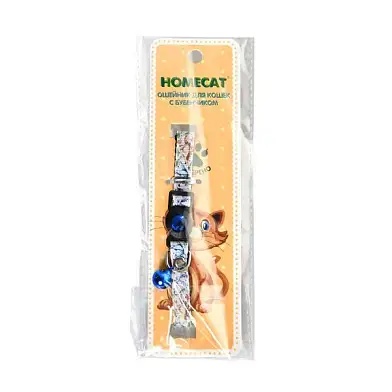 Homecat Цветы ошейник для кошек с бубенчиком синий