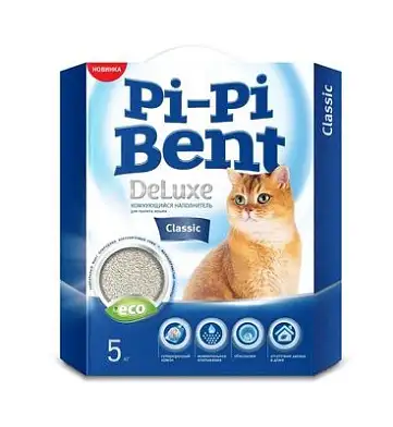 Pi-Pi-Bent Комкующийся наполнитель для кошек "Делюкс классик" (коробка)