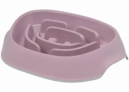 Купить moderna миска пластиковая для медленного кормления для кошек и собак, лилового цвета