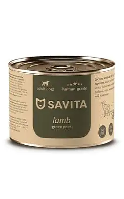 Savita консервы для собак «Ягнёнок с зеленым горошком»