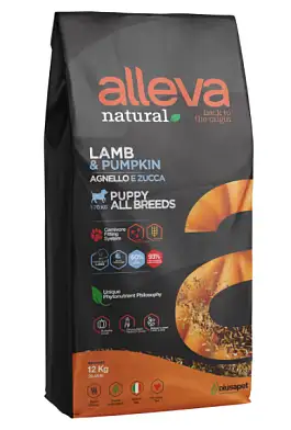 Alleva Natural Puppy Lamb And Pumpkin All Breeds  сухой корм для щенков всех пород с ягненком и тыквой